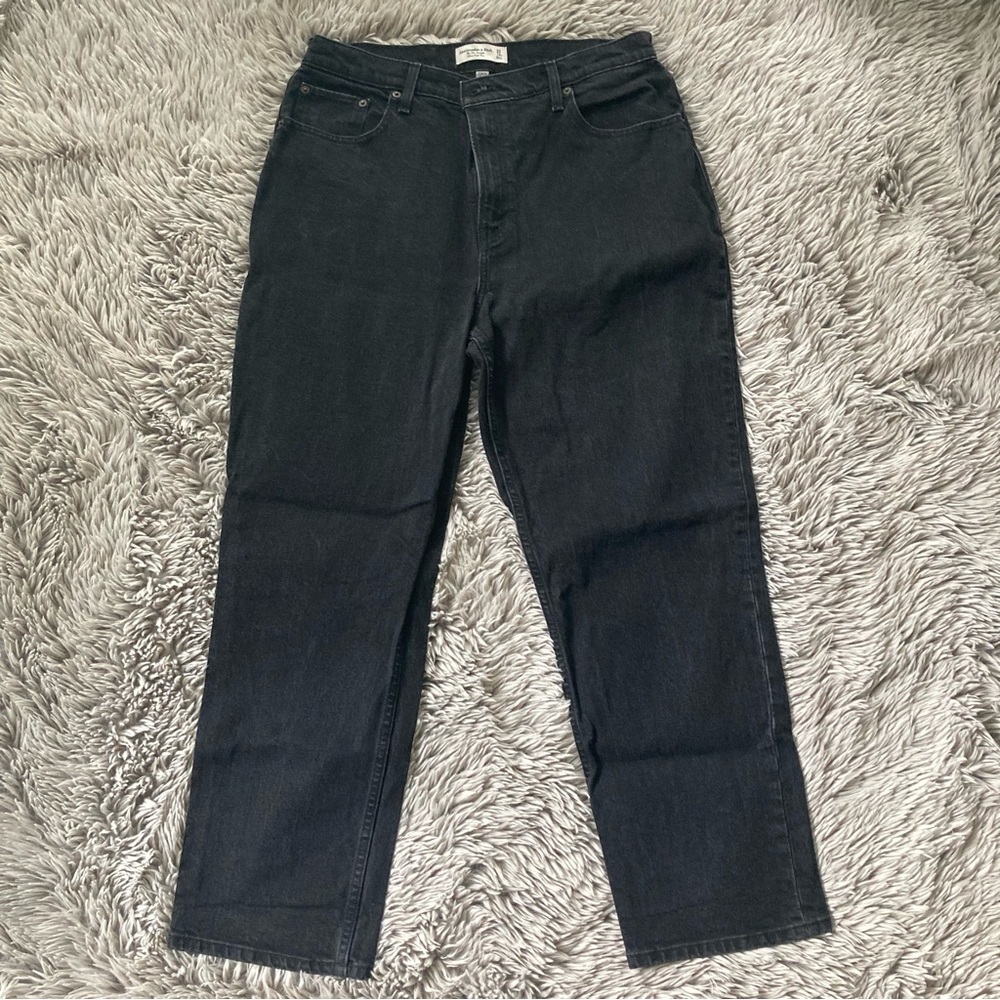 Abercrombie & Fitch-32- Black High Rise Women's Jeans 90’s 14s